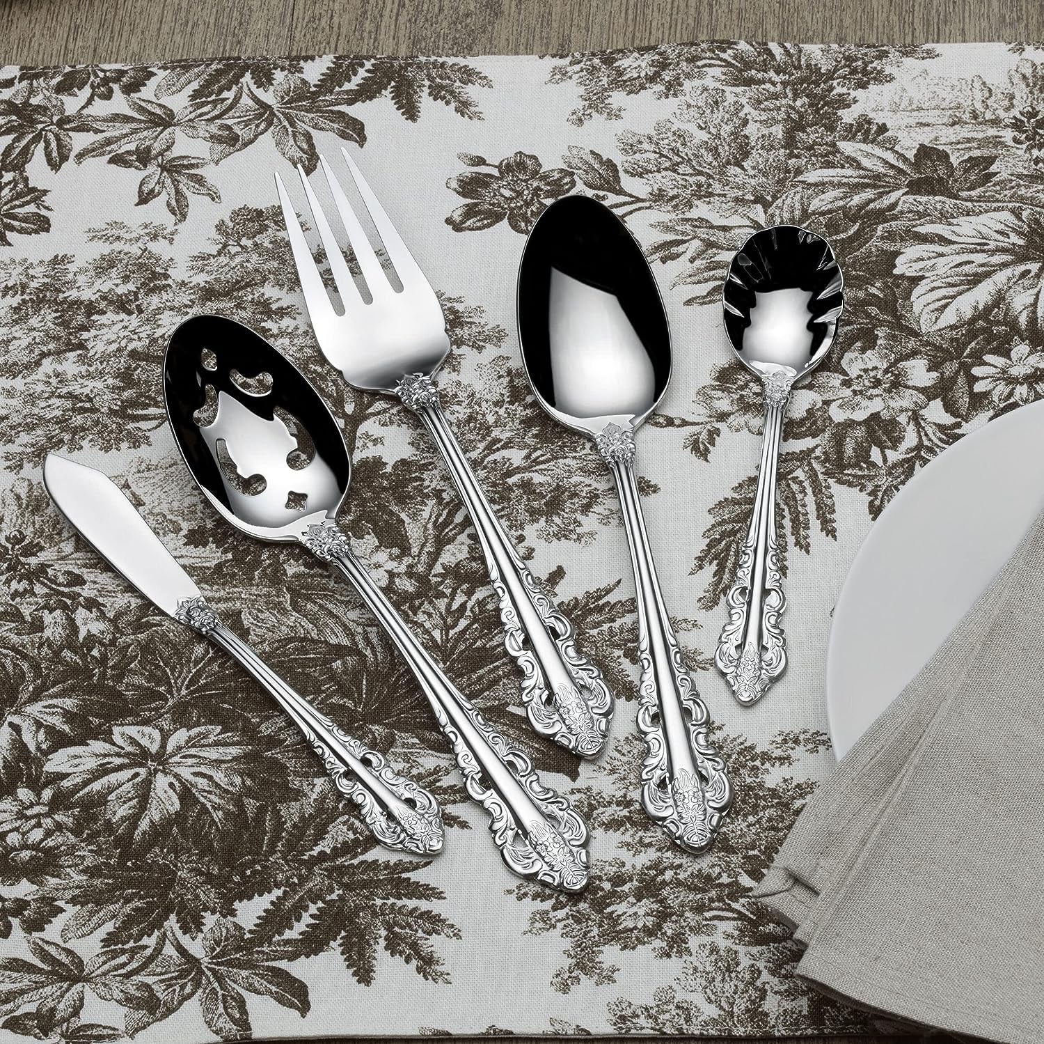 Antique Baroque 65Pc, Silver, Service for 12