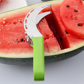 Watermelon Slicer Cutter, Watermelon Fork Slicer, Summer Watermelon Cutting Artifact, Stainless Steel Fruit Forks Slicer Knife for Family Parties Camping