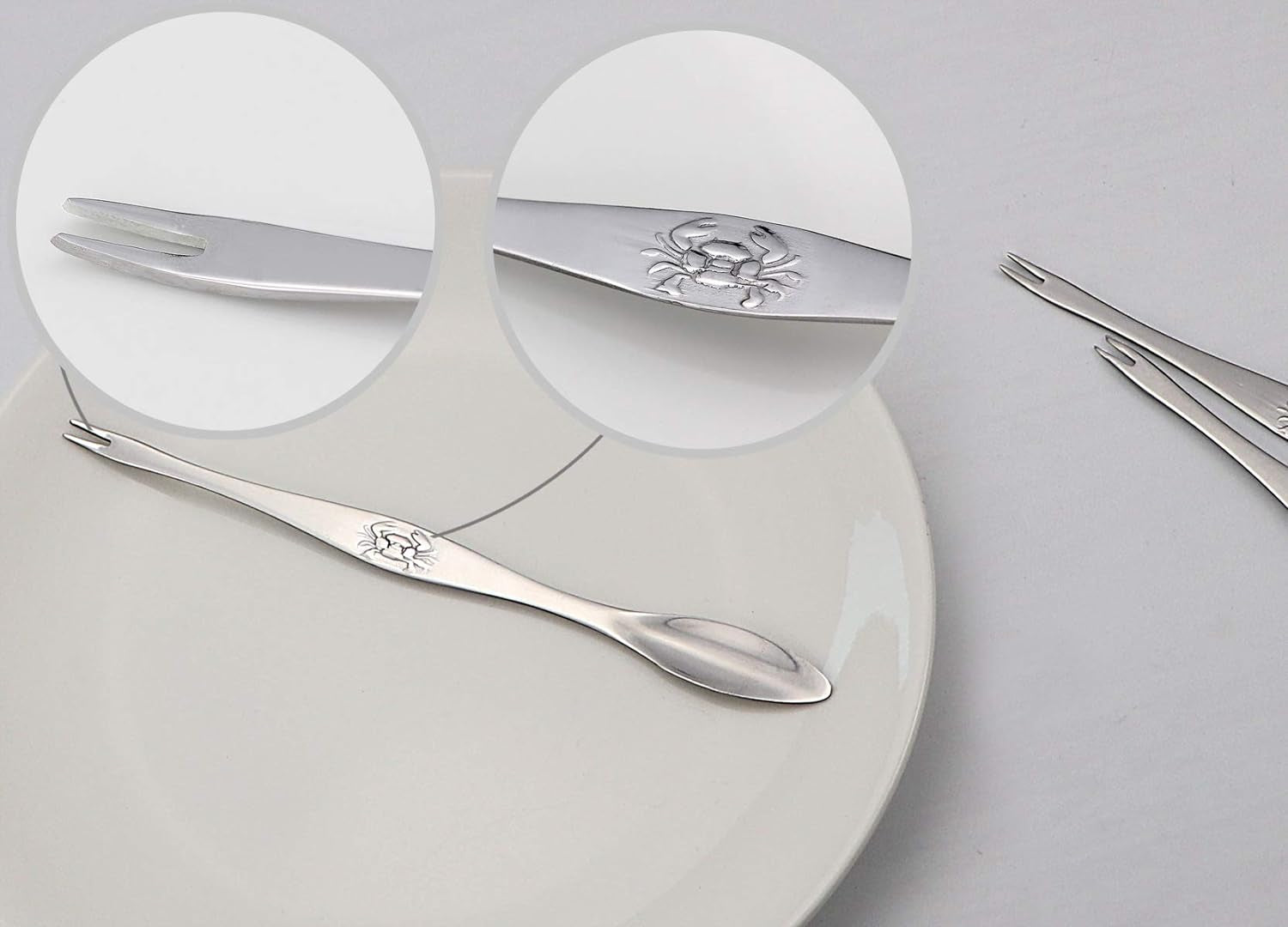 10 Pcs Seafood Forks,Crab Forks,Lobster Forks, Fruits Forks 6.49 Inches