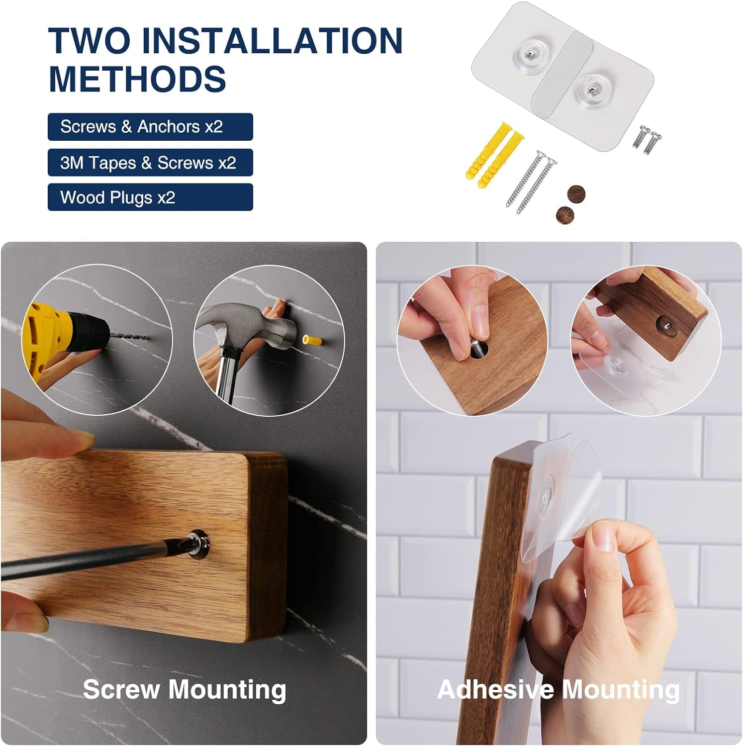 Magnetic Knife Holder for Wall 12Inch, Knife Magnetic Strip No Drilling, Acacia Wood Magnetic Knife Holder for Refrigerator, Strong Knife Magnet&Knife Rack for Kitchen Utensil Organizer