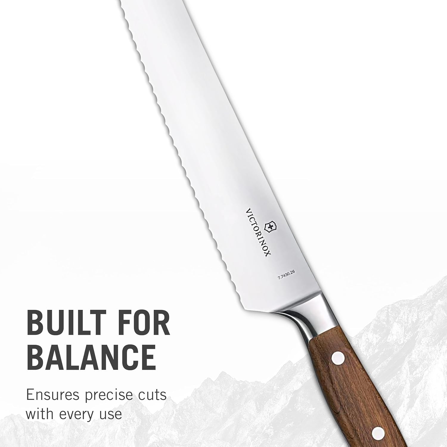 Grand Maître Wood Bread and Pastry Knife - Sturdy Knife with Innovative Steel Blade - 10.2"