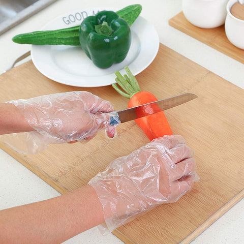 Image of 1500 Pcs Plastic Gloves Disposable - Food Prep Gloves Disposable Gloves Transparent for Food Service, Cleaning, One Size Fits Most…