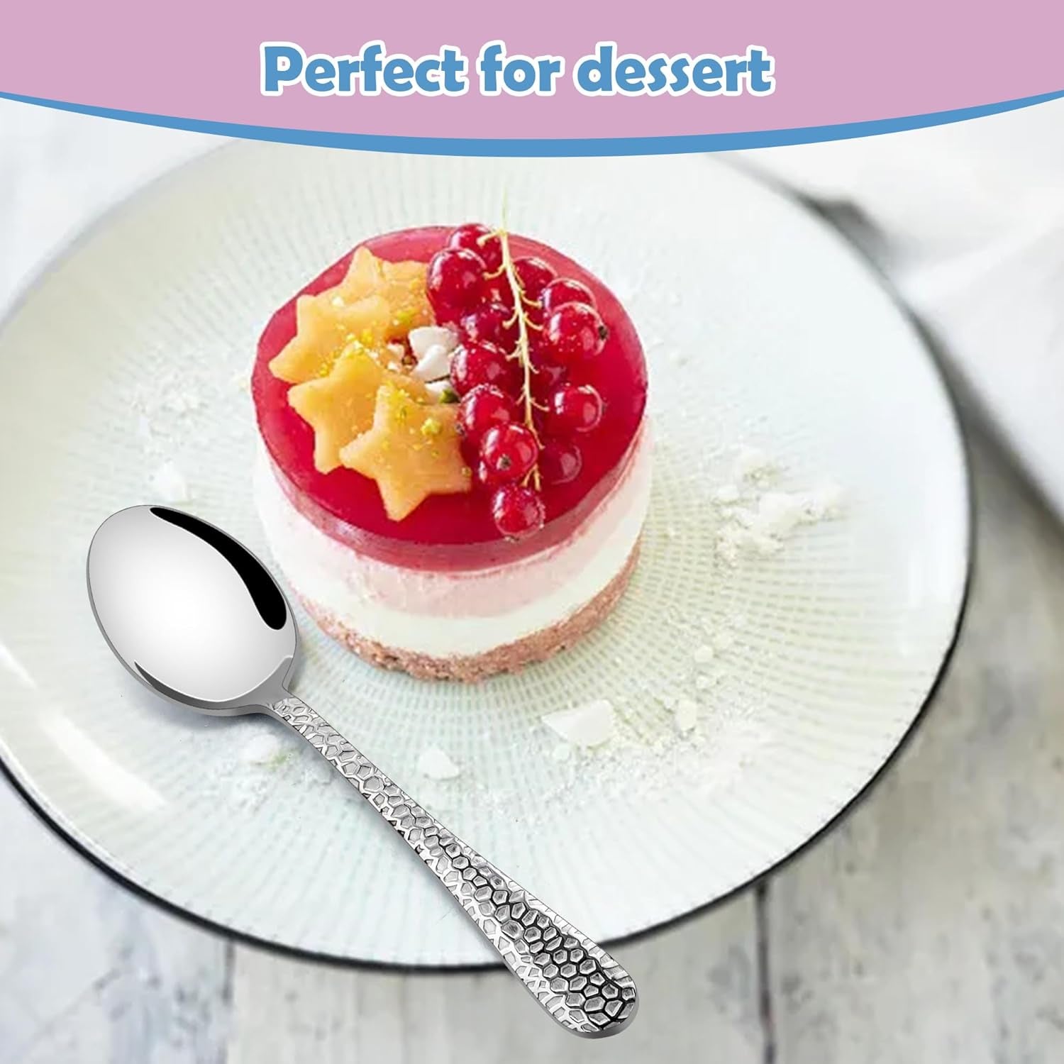 Toddler Forks and Spoons Set, 10-Piece Stainless Steel Toddler Utensils Kids Safe Silverware for Self Feeding, Healthy & Non-Toxic, Dishwasher Safe