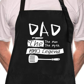 Funny BBQ Black Adjustable Kitchen Cooking Chef Aprons for Men…