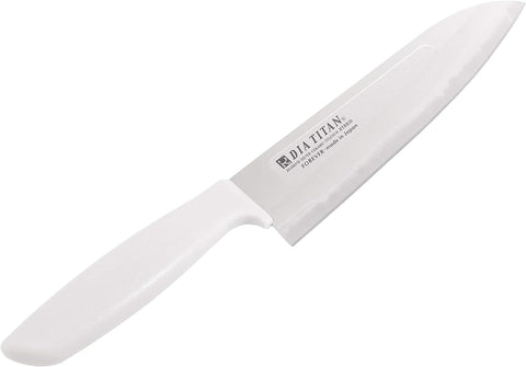 Image of DIAMOND TITANIUM CERAMIC SILVER HYBRID ALLOY SANTOKU KNIFE TW-19H