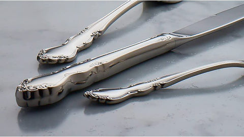 Image of Dover Fine Flatware Teaspoons, Set of 4 , 18/10 Stainless Steel, Silverware Set, Dishwasher Safe