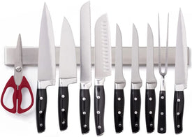 The Original  Stainless Steel Magnetic Knife Holder, 18 Inch, Heavy Duty Magnet Strip for Knives, Wall or Refrigerator Mounted Bar, Easy Install Rack, Securely Store and Organize Kitchen