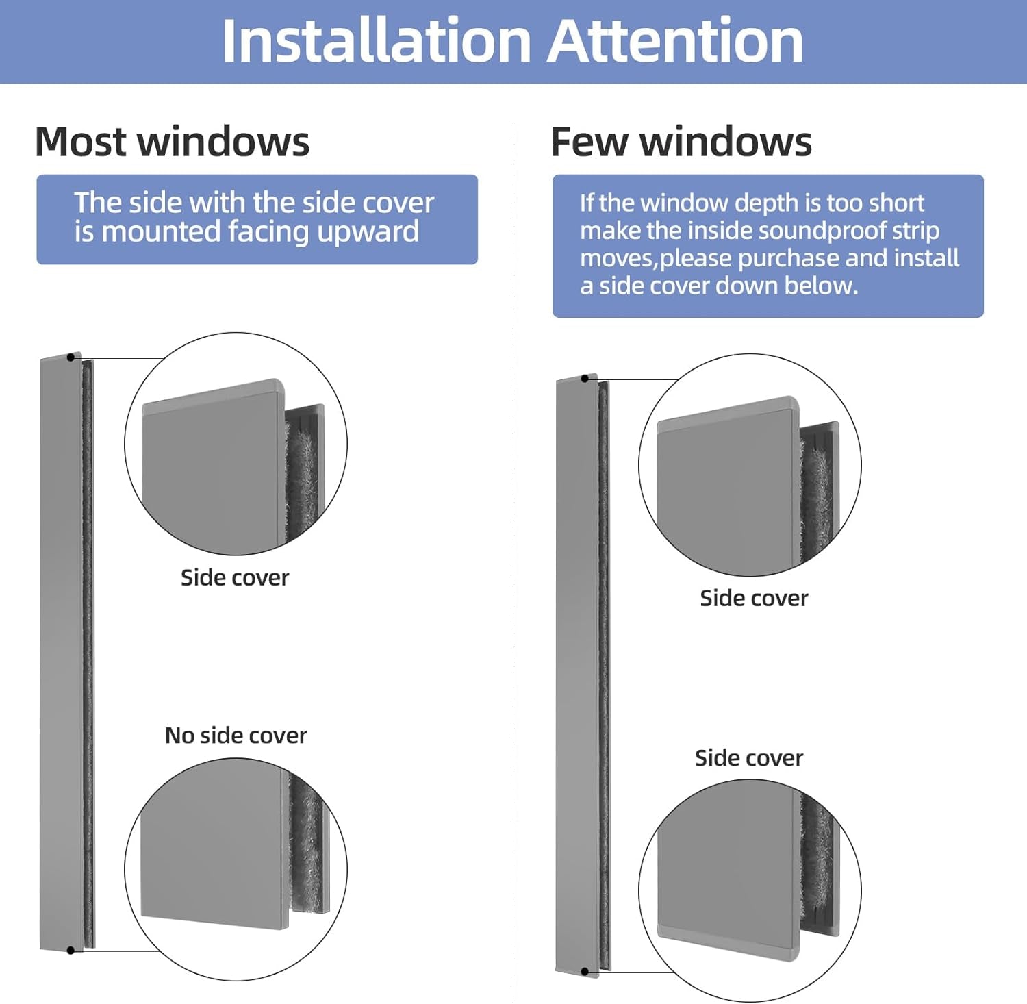 The Grey Side Cover of Light Blockers 2Pcs