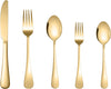 60-Piece Stainless Steel Silverware Set | Elegant Design | Service for 12 | Dishwasher-Safe | Gold