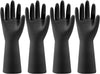 4 Pairs Rubber Kitchen Dishwashing Gloves - Reusable Household Cleaning Gloves for Washing Dishes and Cleaning Tasks, Flexible Durable and Non-Slip (Medium, Black)