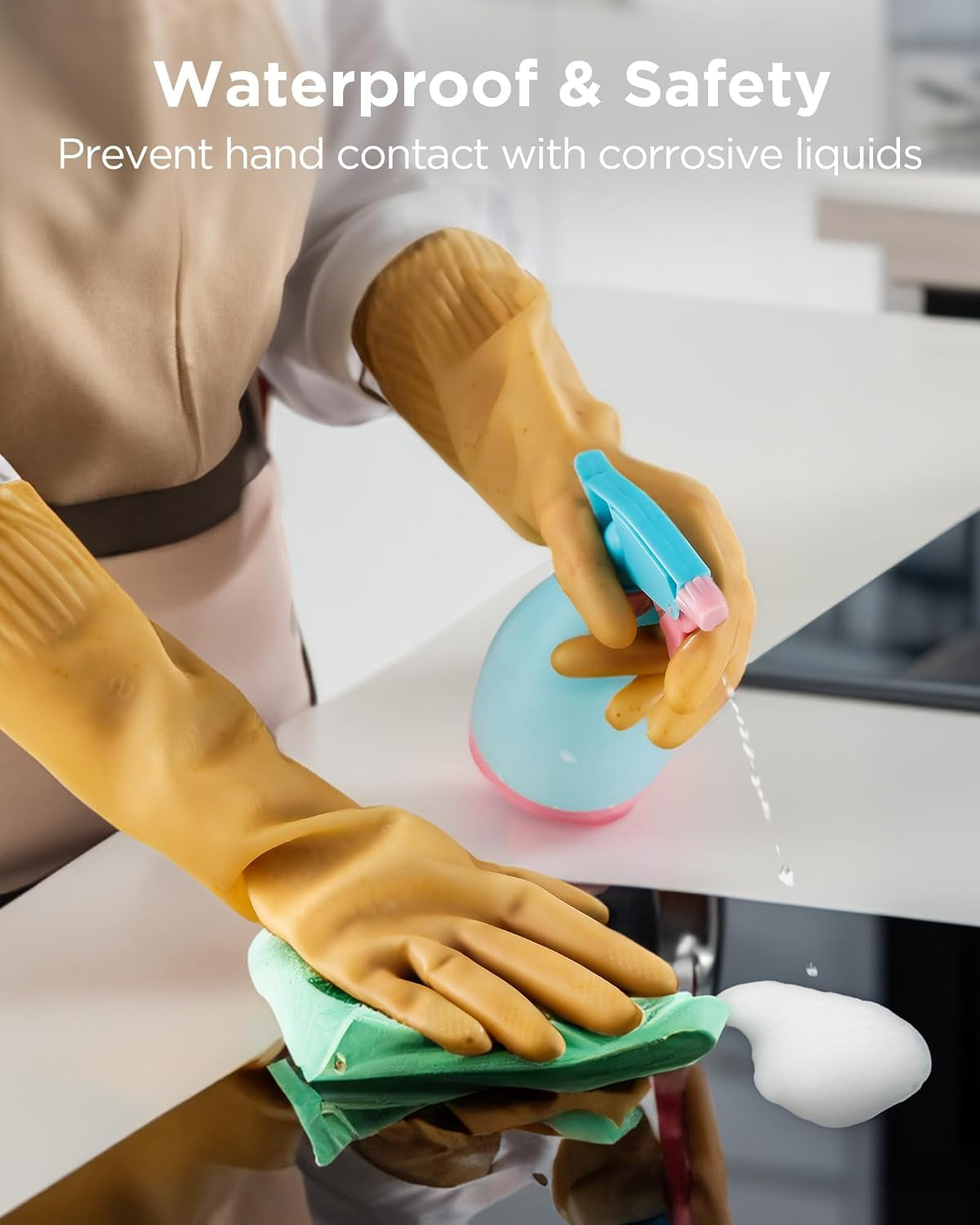 Rubber Cleaning Gloves 3 or 6 Pairs and Rubber Dishwashing Gloves for Kitchen Reuseable.