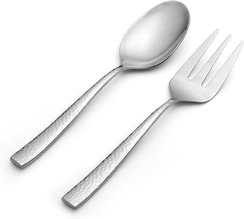 Image of Texture 42-Piece Forged Stainless Steel Flatware Set, Service for 4