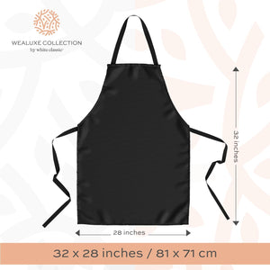 Black Aprons Bulk - Commercial Chef Bib Apron for Kitchen and Restaurant Cooking without Pockets, Unisex Women and Men, Adult - 12 Pack
