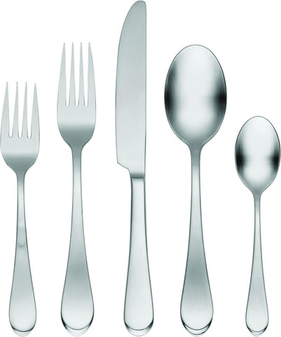 Image of H326045Al20 Satin Icarus 45 Piece Everyday Flatware Set, Service for 8