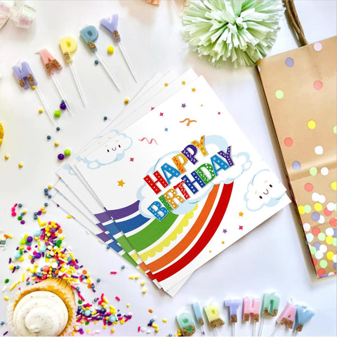 Image of Rainbow Birthday Party Decoration Supplies: 176PCS Rainbow Paper Plates Set(25 Guest) with Rainbow Plates Napkins Cups Tablecloth Plastic Forks Knives Spoon for Rainbow Theme Birthday Party for Kids