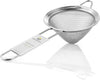 Fine Mesh Sieve Strainer Stainless Steel Cocktail Strainer Food Strainers Tea Strainer Coffee Strainer with Long Handle for Double Straining Utensil 3.3 Inch