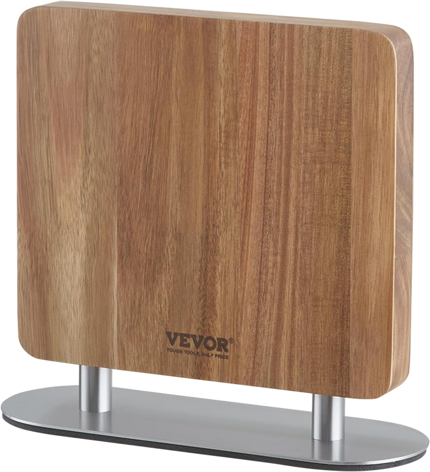 Magnetic Knife Block, 10 Inch Home Kitchen Knife Holder, Double Sided Magnetic Knife Stand, Multifunctional Storage Acacia Wood Knives Rack, Cutlery Display Organizer for Knives, Utensils, Tools