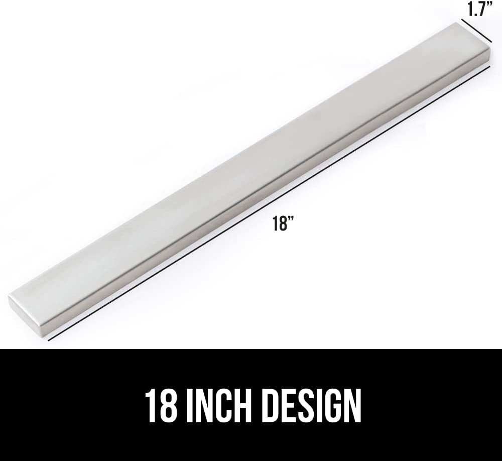 The Original  Stainless Steel Magnetic Knife Holder, 18 Inch, Heavy Duty Magnet Strip for Knives, Wall or Refrigerator Mounted Bar, Easy Install Rack, Securely Store and Organize Kitchen