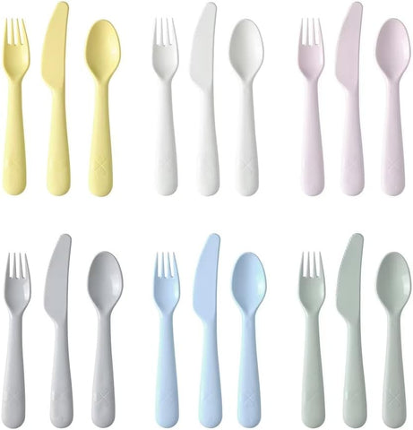 Image of Bright and Cheerful Color 18-Piece Cutlery Set