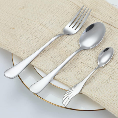 Image of 25-Piece Forks and Spoons Silverware Set, Flatware Sets Forks and Spoons Silverware