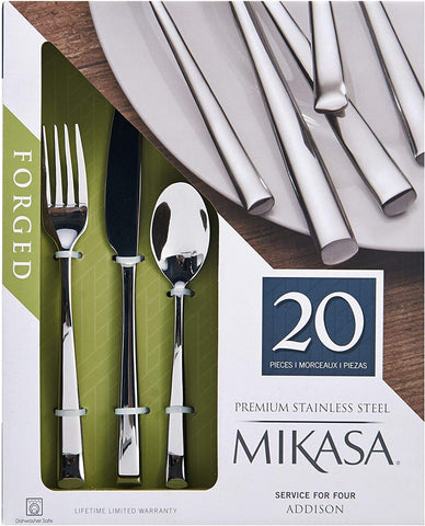 Image of Addison 20-Piece Stainless Steel Flatware Set, Service for 4