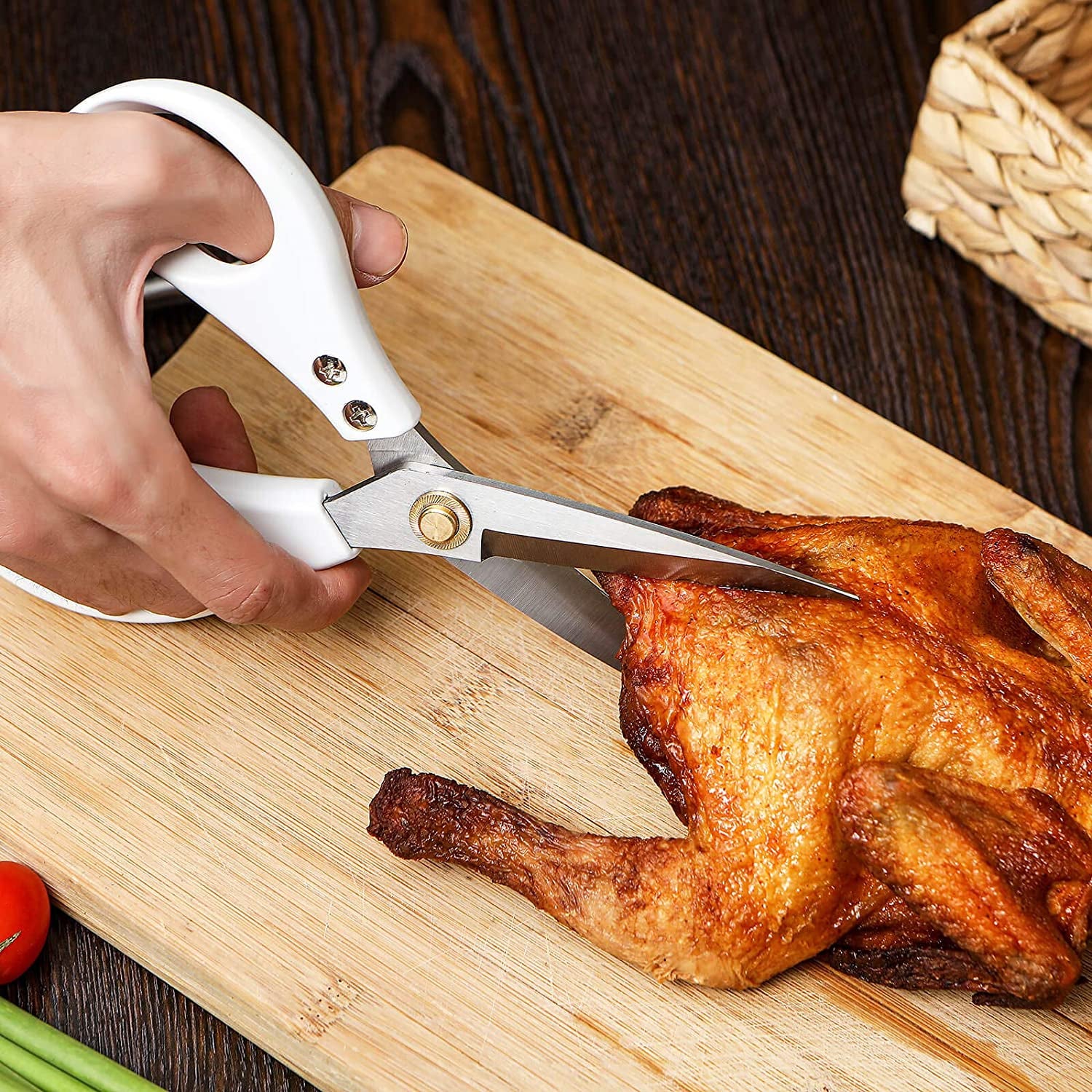 Professional Kitchen Shears,Multi Purpose Scissors - Premium Heavy Duty Shears Ultra Sharp Stainless Steel Shears(2 Pack)