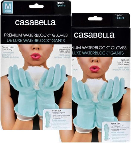 NEW!  Premium"Waterblock" Gloves Blue 2 Pair(4 Gloves) (Small)