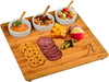 Original Personalized Monogrammed Engraved Bamboo Cutting Board for Cheese & Charcuterie with 3 Ceramic Bowls & Bamboo Spoons- Designed & Quality Checked in the USA