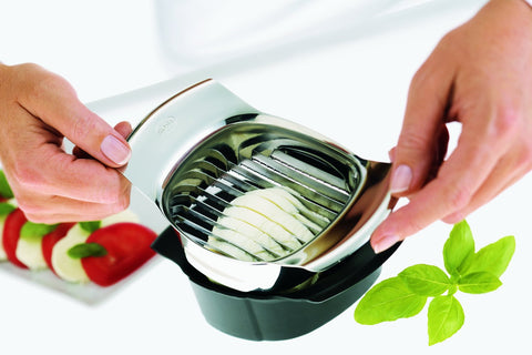 Image of Stainless Steel 10 Blade Serrated Vegetable, Fruit and Cheese Slicer, One Size, Silver