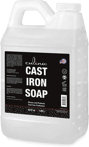 Cast Iron Soap by Culina - Cleans and Protects Cast Iron Cookware, Kosher Certified 64oz - Livananatural