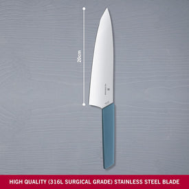 Swiss Modern 7.9-Inch Carving Knife - Straight Edge, Blue Handle