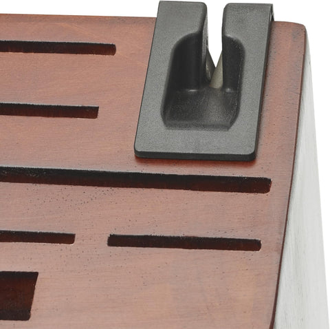 Image of Edgekeeper 21-Piece Forged Triple Riveted Block Set with Built-In Knife Sharpener, Cherry & 3-Piece Bamboo Cutting Board, Set of 3 Assorted Sizes, Brown