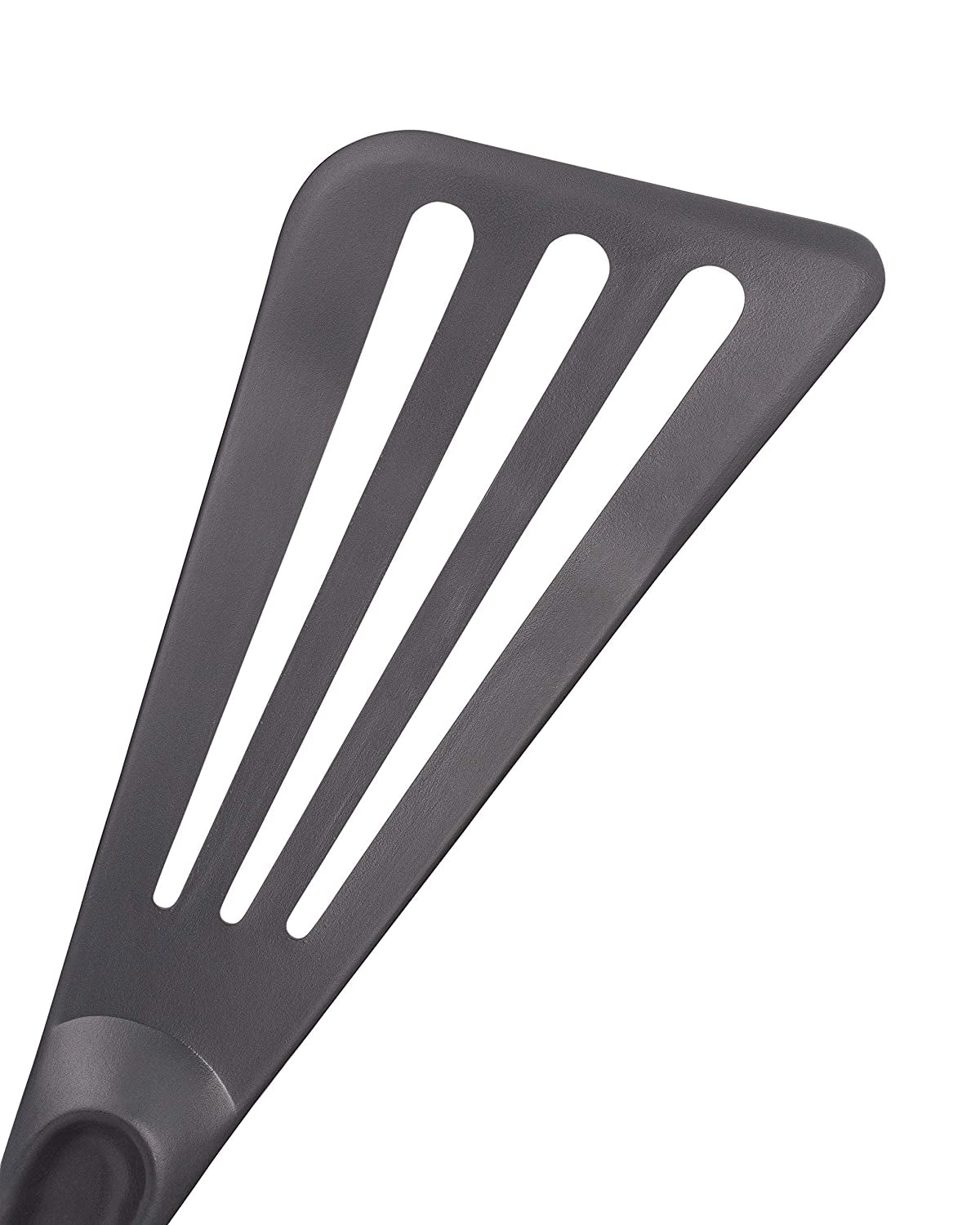 Bourgeat Exoglass® High Temperature Pelton Slotted Spatula, Professional Fish Turner, Safe for Nonstick Pans, Grey