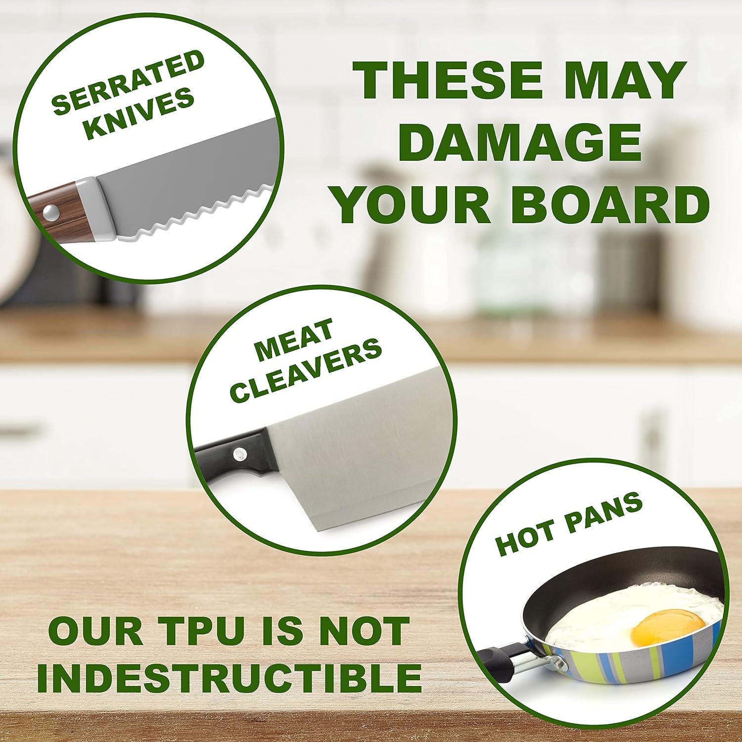 TPU Cutting Board, BPA Free, Knife Friendly, Flexible, Dishwasher Friendly, Space Saving, Ergonomic Design, Chopping Mat - Aqua Green - Size: Medium 13.7" X 9.4"- W: 10 Oz.