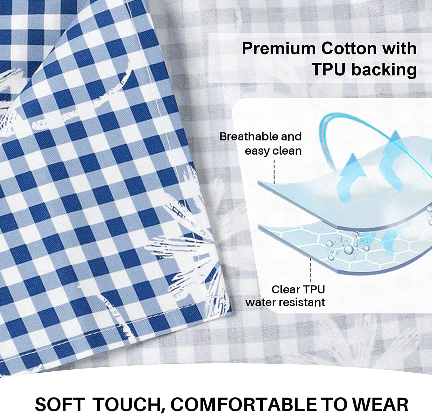 Kitchen Cooking Apron, Adjustable Bib Chef Aprons for Women/Men, 100% Cotton Apron for Restaurant Cafe Shop, Gingham Check