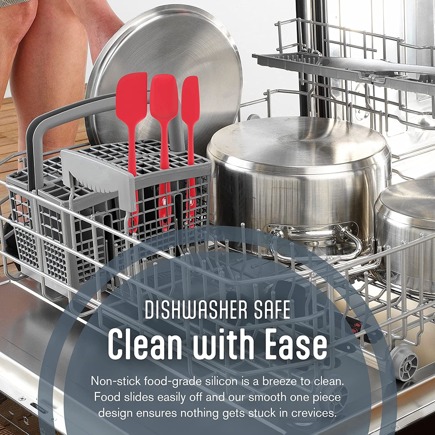 Silicone Spatula Set 5 Pcs Rubber Spatulas Silicone Heat Resistant 600°F, Spatulas for Nonstick Cookware, Seamless Design with Stainless Steel Core, Dishwasher Safe, Bonus Tongs Included