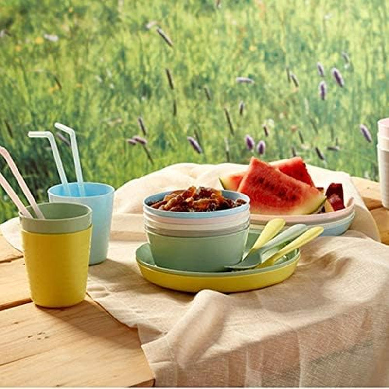 704.613.85 KALAS 18-Piece Flatware Set, Mixed Colours, Easier for a Child to Cut and Divide Food, Easy for Children to Grip in Their Small Hands, the Knife Has a Serrated Edge