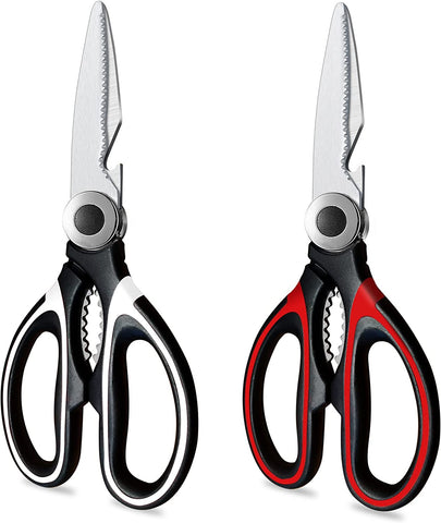 Image of Kitchen Scissors 2 Pack Kitchen Shears Heavy Duty Dishwasher Safe Multipurpose Utility Sharp Scissors for Food, Meat, Poultry, Vegetable