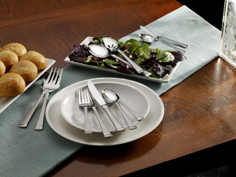 Image of Harmony 45-Piece 18/10 Stainless Steel Flatware Set with Serving Utensil Set, Service for 8