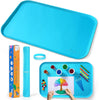 Silicone Art Mats for Kids, Silicone Craft Mat with Lip to Keep Clean, 24"×16" Mat (Blue)