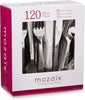 Premium Plastic Hammered Stainless Steel Coated Assorted Cutlery, 120 Pieces