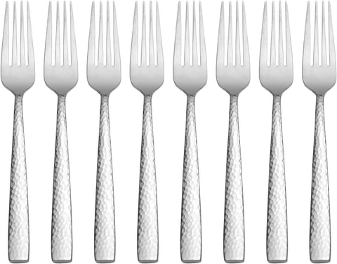 Image of Texture 42-Piece Forged Stainless Steel Flatware Set, Service for 4