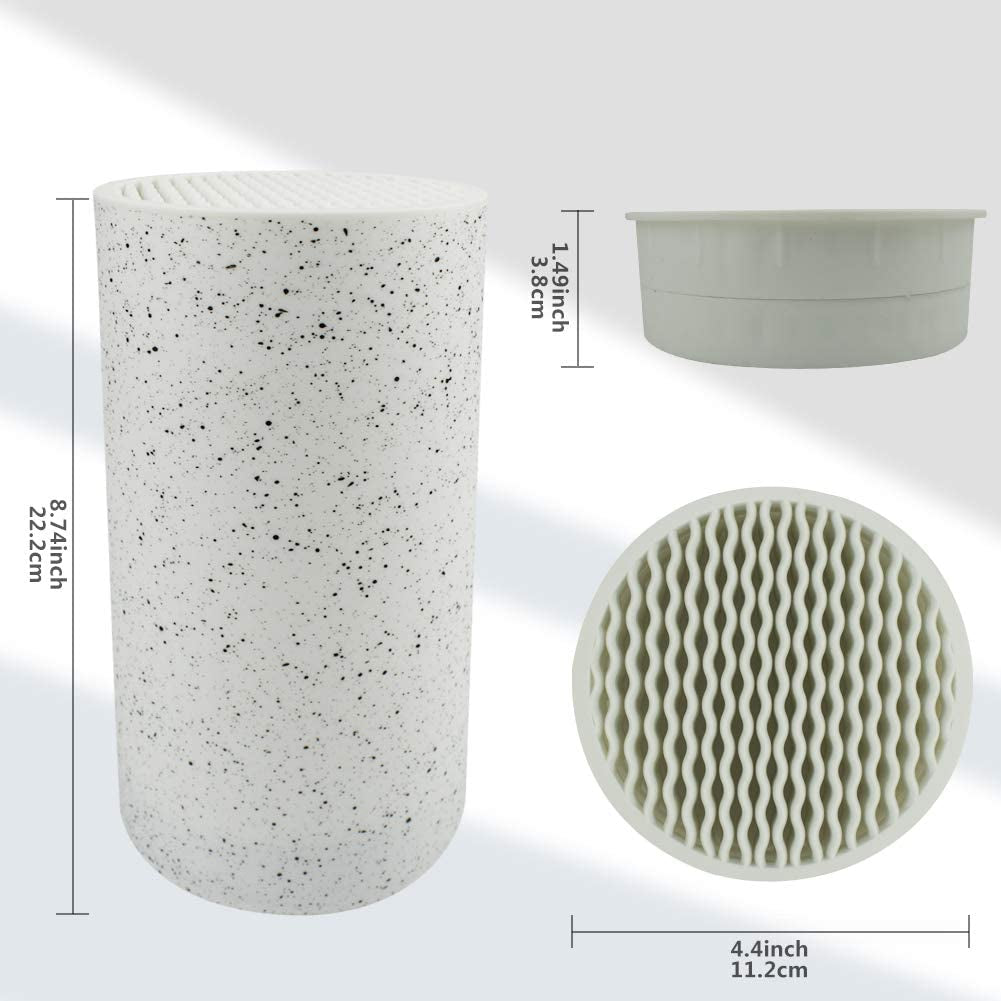 Universal Freedom Knife Storage Stand, Knife Block Holder without Knives, Resin round Knife Holder, Space Saver Knife Organizer Slot to Protect Blades Detachable for Easy Cleaning