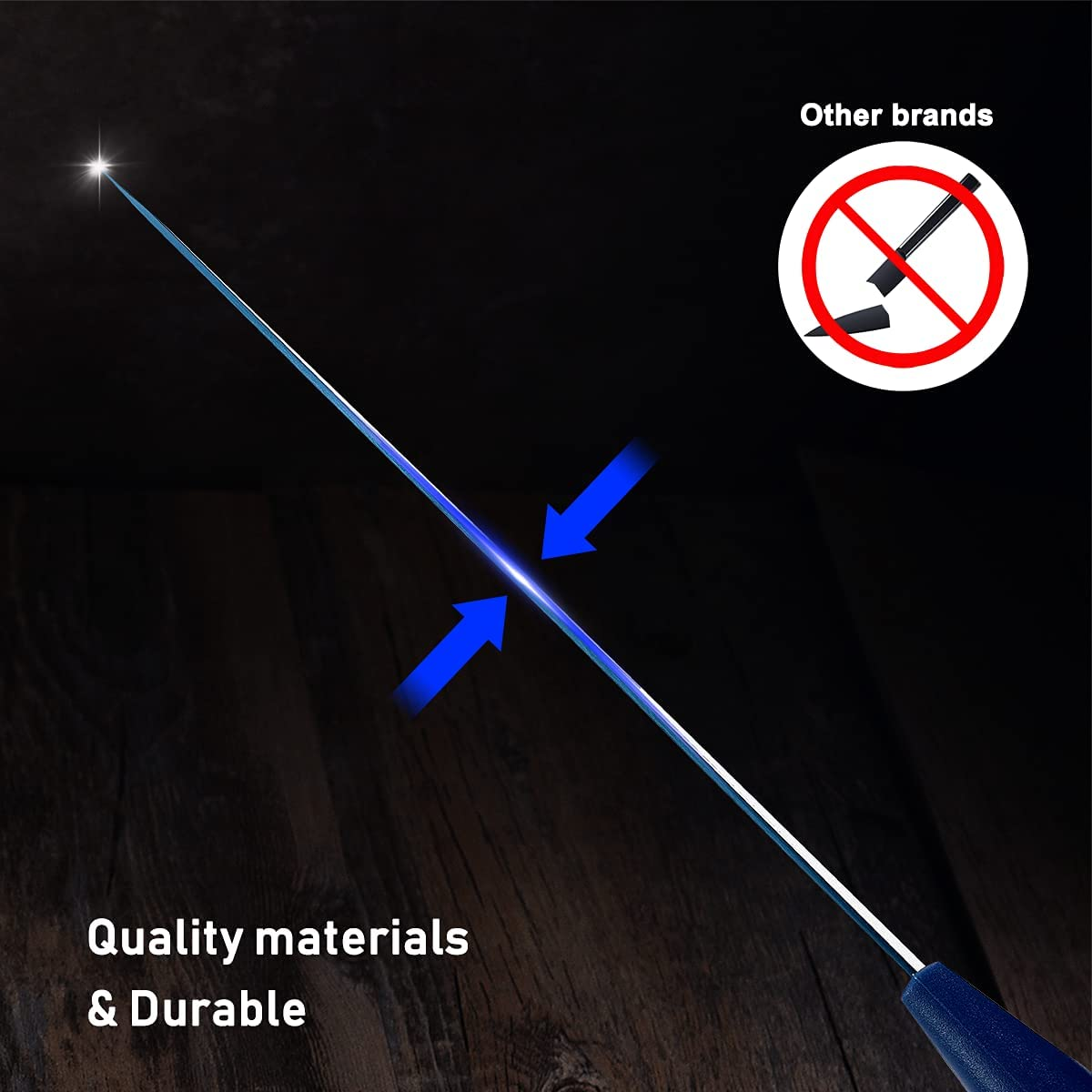 Blue Professional Kitchen Knife Chef Set, Kitchen Knife Set Stainless Steel, Kitchen Knife Set Dishwasher Safe with Sheathes