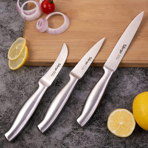 Knife Set, 15 Pcs Kitchen Knife Set with Built-In Sharpener, Stainless Steel Knife Block Set, Professional Chef Knife Set for Kitchen