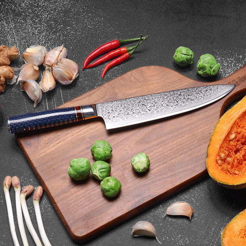 Image of WEKIT Chef Knife 8 Inch Damascus Chefs Knife Japanese VG10 Kitchen Knife Sharpest 67-Layer High Carbon Stainless Steel Knife, Pro Cooking Knife, Meat Cutting Gyuto Chef Knife with Sheath(Type 1)