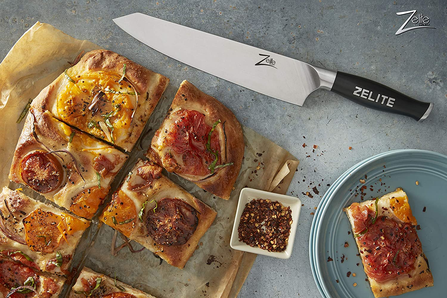 Zelite Infinity Kiritsuke Chef Knife 9 Inch - Comfort-Pro Series - German High Carbon Stainless Steel - Razor Sharp