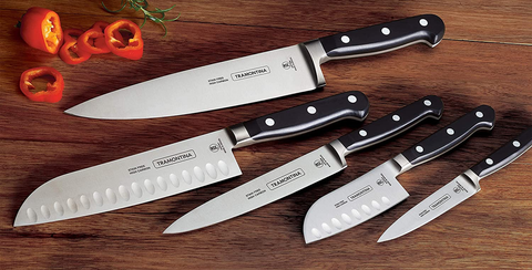 Image of Tramontina Knife Set with Block Forged 5 Pc, 80008/561DS