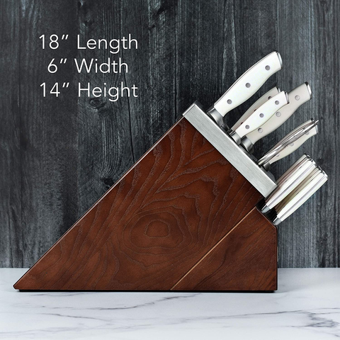 Image of Henckels Forged Accent 20 Piece Self Sharpening Knife Block Set with Off-White Handles
