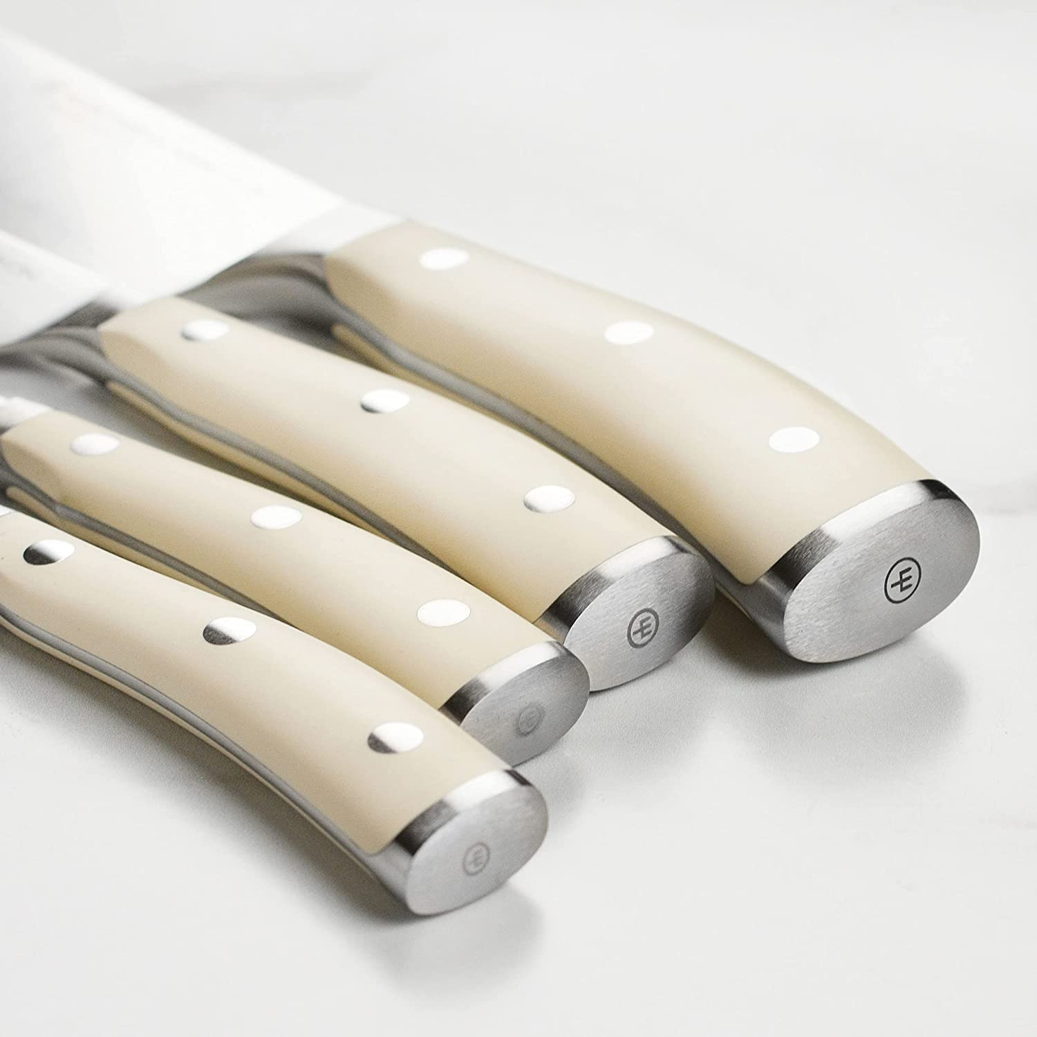 Wusthof Classic Ikon Creme 10 Piece Knife Set with Acacia Block